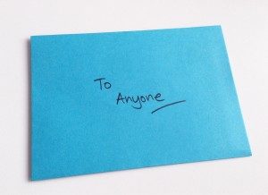 Blue envelope to anyone