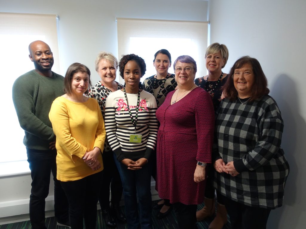 Left to right: Ola Obaro, Amy Braier, Jan Birrell, Natasha Necati, Laura Norris, Barbara Hepworth-Jones, Sarah Bailey, Penny Kerry. Missing from picture: Beena Lad