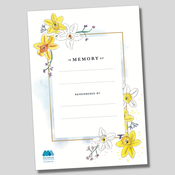 Memorial certificate (Daffodils) - Image 2