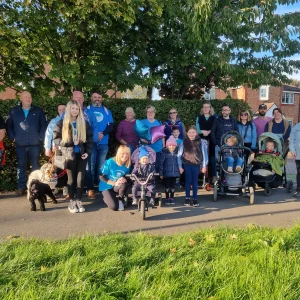 Symone and family taking part in the Miscarriage Association Memory Walk 2023