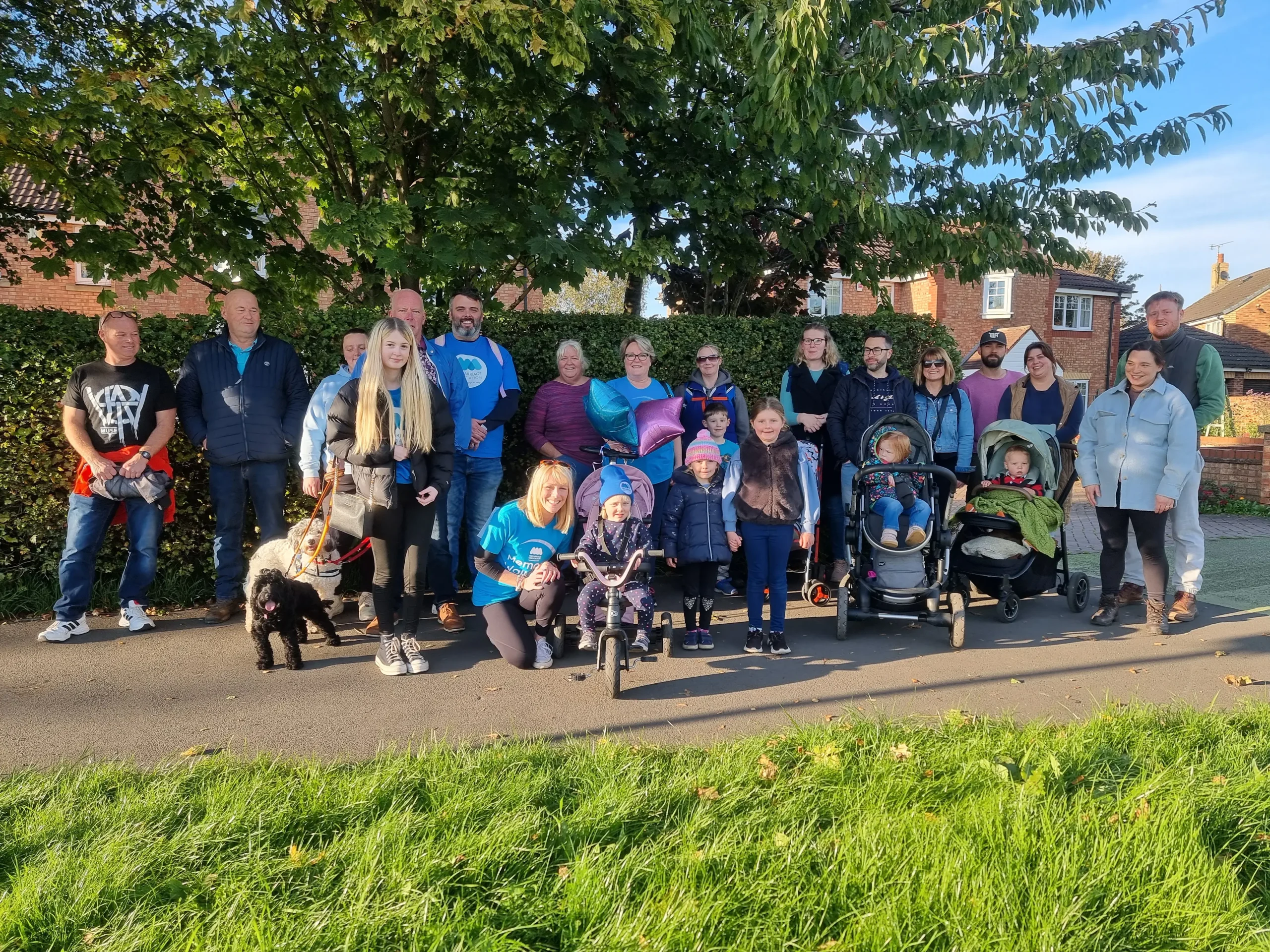 Symone and family taking part in the Miscarriage Association Memory Walk 2023